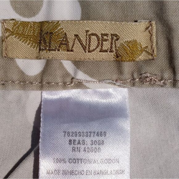 Islander Gray Floral Print Pockets Zipper Shorts 4 - Picture 9 of 10
